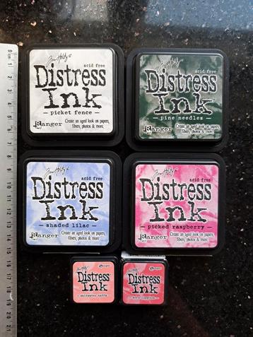 8X TIM HOLTZ DISTRESS INKT INKTPADS RANGER  beschikbaar voor biedingen