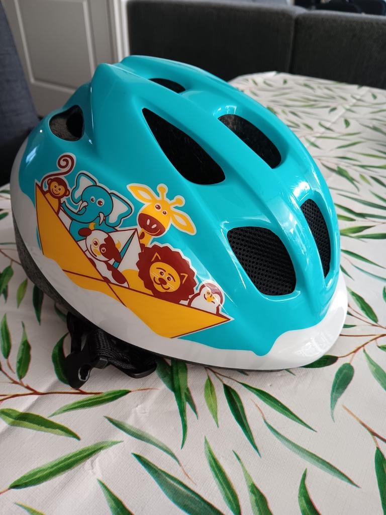 Leuke kinderfietshelm met dieren, Fietsen en Brommers, Fietsaccessoires | Fietshelmen, XS, Gebruikt, Jongen of Meisje, Ophalen of Verzenden