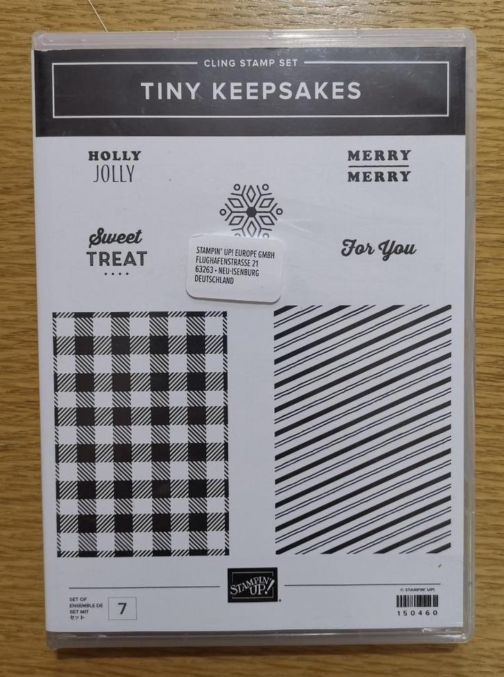 Stampin' Up! stempelset Tiny Keepsakes, Hobby en Vrije tijd, Stempelen, Zo goed als nieuw, Clearstamp, Ophalen of Verzenden