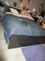 bed met achterwand 160/200, Huis en Inrichting, Slaapkamer | Bedden, Ophalen, Gebruikt, Overige kleuren, Tweepersoons