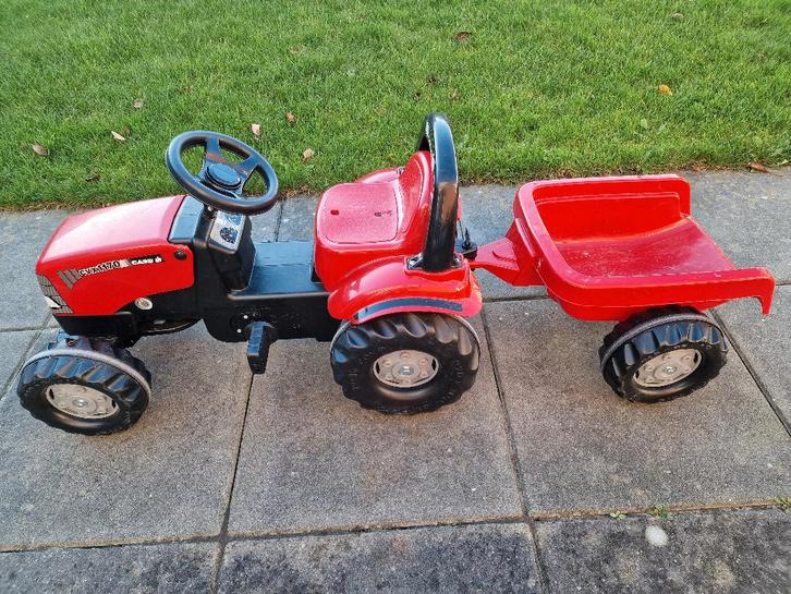 RollyKid Case traptrekker rood, Kinderen en Baby's, Speelgoed | Buiten | Voertuigen en Loopfietsen, Nieuw, Trapvoertuig, Ophalen