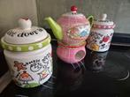 Set Blond Amsterdam theepot voorraadpot, Huis en Inrichting, Keuken | Potten en Pannen, Ophalen, Zo goed als nieuw, Overige materialen