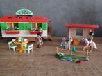 92. Playmobil pony kampeer caravan, Ophalen of Verzenden, Zo goed als nieuw, Complete set