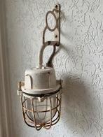 Antieke Vintage Industriële Lamp Hanglamp Schaco Wandlamp, Huis en Inrichting, Lampen | Wandlampen, Ophalen of Verzenden