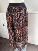 Pescara nieuwe paisley bruintinten plisse lange rok CHCS, Maat 38/40 (M), Zwart, Pescara, Nieuw