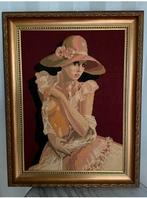 Geborduurd schilderij, Antiek en Kunst, Kunst | Schilderijen | Klassiek, Ophalen