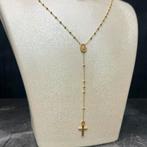 14 karaat gouden rozenkrans ketting kruis nieuw, Ophalen of Verzenden, Zo goed als nieuw, Goud