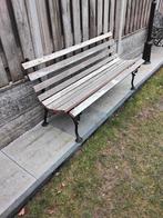 tuinbank met gietijzeren onderstel, Ophalen, Hout