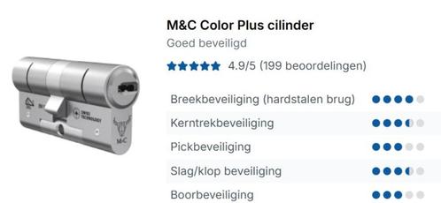 2 MC color + cilindersloten gelijksluitend draaiknop, Doe-het-zelf en Verbouw, Hang- en Sluitwerk, Zo goed als nieuw, Slot, Overige materialen