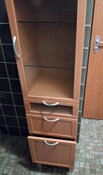 Badkamerkastje met lades en glazen deur, Ophalen, (Half)hoge kast, Minder dan 50 cm, Gebruikt