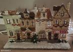 Kerstdorp huisjes met verlichting (kersthuis kerstdecoratie), Ophalen of Verzenden, Zo goed als nieuw
