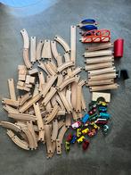 Houten Treinrails Set met Treintjes, Ophalen of Verzenden, Gebruikt, Overige typen