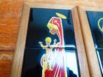 2 vintage tegeltableaus met afb. Maria en Jezus, Mettlach, Antiek en Kunst, Antiek | Wandborden en Tegels, Ophalen of Verzenden