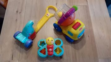 Fisher price   auto   loop olifant   vormenstoof  beschikbaar voor biedingen