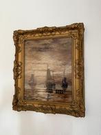 Barok Schilderij met Schepen - 58x64 cm, Antiek en Kunst, Ophalen