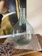 Landelijke grote glazen bol/buik fles, Huis en Inrichting, Woonaccessoires | Vazen, Ophalen, Gebruikt, Glas, Minder dan 50 cm