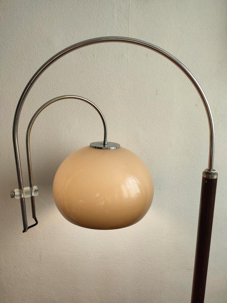 Artifort vloerlamp dubbele bogen bruin vintage, Huis en Inrichting, Lampen | Vloerlampen, Nieuw, 150 tot 200 cm, Metaal, Ophalen of Verzenden
