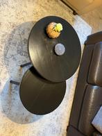 Set van twee zwarte bijzettafels, Ophalen, Minder dan 45 cm, Minder dan 55 cm, Gebruikt