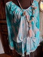Ibiza boho style tuniek maat m l blauw, Kleding | Dames, Blouses en Tunieken, Ophalen of Verzenden, Zo goed als nieuw, Blauw