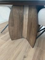 2x Maanvormige eettafel Poten - Eikenhout, Huis en Inrichting, Tafels | Eettafels, Ophalen, Minder dan 50 cm, 50 tot 100 cm, Eikenhout