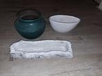 Set van 3 decoratieve potten, Ophalen, Gebruikt, Overige kleuren, Aardewerk of Porselein