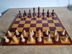 Vintage schaak- en damspel., Hobby en Vrije tijd, Gezelschapsspellen | Bordspellen, Gebruikt, Ophalen of Verzenden