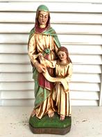 Vintage Heiligen beeld St. Anna en Maria 23 cm, Ophalen