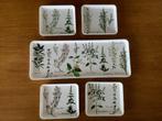 Set Mebel melamine trays met botanisch kruidenmotief, Ophalen of Verzenden, Huis en Inrichting