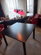 Mooie vierkante eettafel met zwart blad, Huis en Inrichting, Tafels | Eettafels, Ophalen, Zo goed als nieuw, 100 tot 150 cm, 100 tot 150 cm