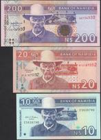 Namibia 10,20 en 200 Dollars, Ophalen of Verzenden, Overige landen, Setje