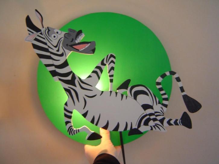 Madagasker wandlamp kapstok kinderkamer, Kinderen en Baby's, Kinderkamer | Inrichting en Decoratie, Nieuw, Lamp, Ophalen of Verzenden