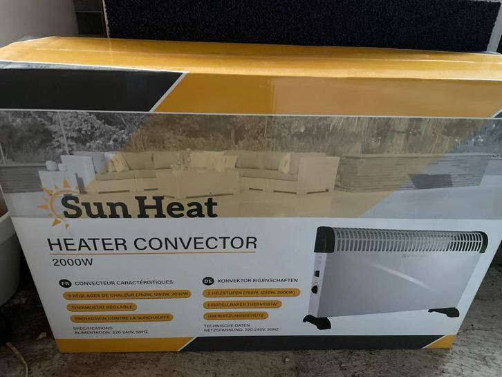 Sun Heat Convector Kachel 2000W Nieuw in Doos, Doe-het-zelf en Verbouw, Verwarming en Radiatoren, Nieuw, Ophalen of Verzenden