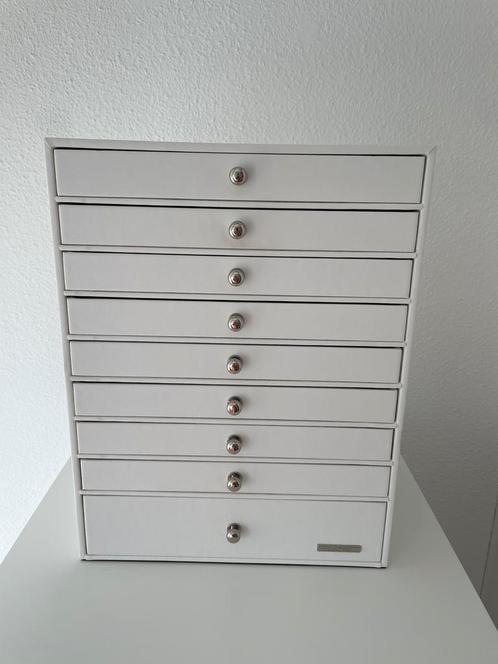 Luxe juwelendoos met 9 lades, Sieraden, Tassen en Uiterlijk, Overige Accessoires, Zo goed als nieuw, Ophalen of Verzenden