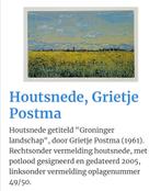 Houtsnede Grietje Postma, Ophalen of Verzenden