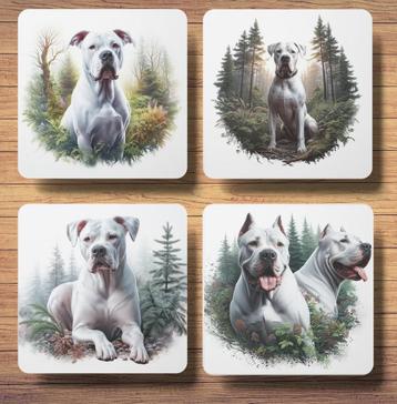 Argentijnse Dog Bos onderzetters met houder beschikbaar voor biedingen
