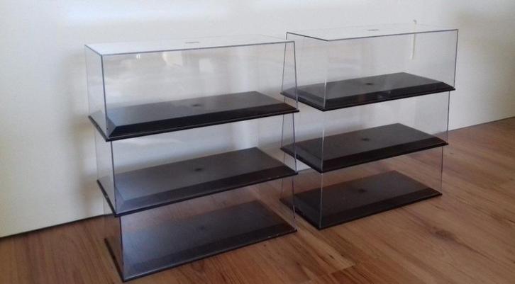 6x vitrine boxen - display boxen voor 1:18 modelauto's, Hobby en Vrije tijd, Modelauto's | 1:18, Nieuw, Auto, Overige merken, Ophalen of Verzenden