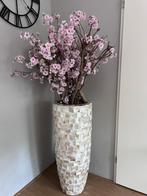 Bloesemboom kunst in schelpenvaas, Huis en Inrichting, Ophalen, Overige kleuren, 75 cm of meer, Glas