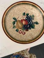 jaren 50, Villeroy-Boch fruitschaal handgemaakt goud, Ophalen of Verzenden, Zo goed als nieuw, Rond