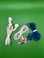 Set van 3 bedrade oordopjes – wit & blauw – 3,5 mm jack –, Ophalen of Verzenden, Nieuw, In gehoorgang (in-ear)