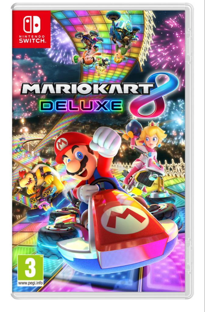 Nintendo Switch OLED Wit + Mario Kart 8 + Tas, Spelcomputers en Games, Spelcomputers | Nintendo Switch, Nieuw, Switch OLED, Met 2 controllers