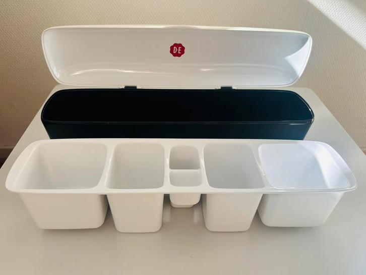 Douwe Egberts tafeldispender voor koffie thee suiker etc., Huis en Inrichting, Keuken | Tupperware, Zo goed als nieuw, Overige typen