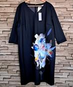 AMANIA MO  Chique Zwarte Jurk met Print, maat 50, Verzenden, Nieuw, Amania Mo, Amania Mo