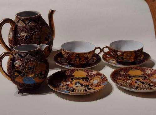 Japans Satsuma incompleet porseleinen koffieservies, Antiek en Kunst, Antiek | Servies los, Ophalen