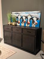 dressoir zwart mango hout **direct leverbaar**, Ophalen, Zo goed als nieuw, 25 tot 50 cm, 150 tot 200 cm