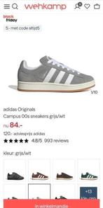 Adidas schoenen maat 37 sneakers 00s grijs Grey campus nieuw, Ophalen of Verzenden, Nieuw, Grijs, Sneakers of Gympen