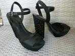 Hoge hakken open schoen pumps maat 38 zwart, Pumps, Zwart, Ophalen of Verzenden, Zo goed als nieuw
