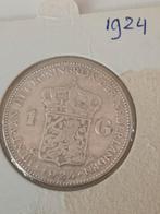 Een gulden Wilhelmina 1924, Postzegels en Munten, Munten | Nederland, 1 gulden, Zilver, Ophalen of Verzenden, Koningin Wilhelmina