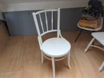Brocante café stoel, Huis en Inrichting, Stoelen, Ophalen, Gebruikt, Wit, Eén