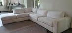 Ecru katoen linnen hoekbank, Huis en Inrichting, Banken | Complete zithoeken, Ophalen, Gebruikt