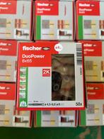 16x Fischer DuoPower 8x65 50pcs pluggen, Doe-het-zelf en Verbouw, IJzerwaren en Bevestigingsmiddelen, Ophalen of Verzenden, Nieuw